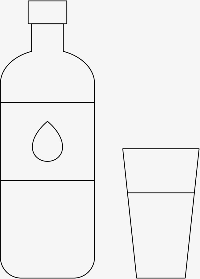 珍贵的矿泉水卡通矿泉水手绘矿泉水纯净水手绘矿泉水珍贵