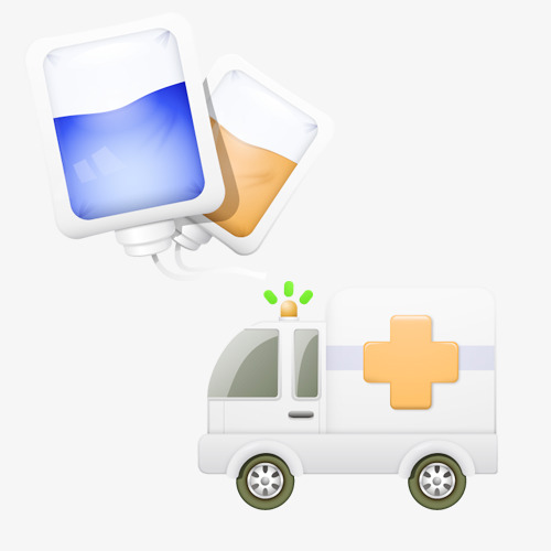 医疗救护车卡通图