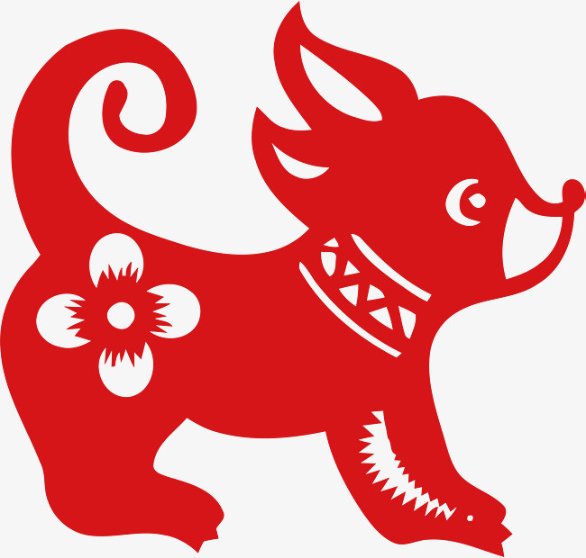 生肖狗剪纸