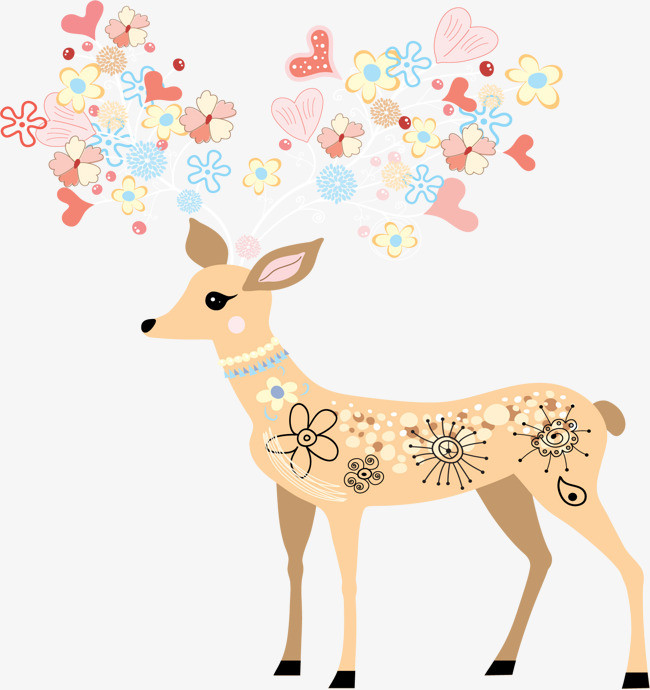 卡通梅花鹿