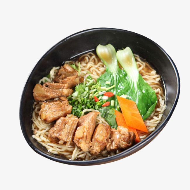 青菜排骨红烧味面条素材图片免费下载_高清p