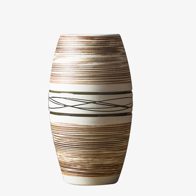 椭圆形简约条纹花瓶PNG素材下载_高清图片P