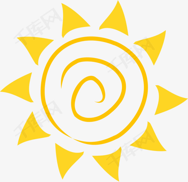 卡通可爱金色小太阳素材图片免费下载_高清png_千库网