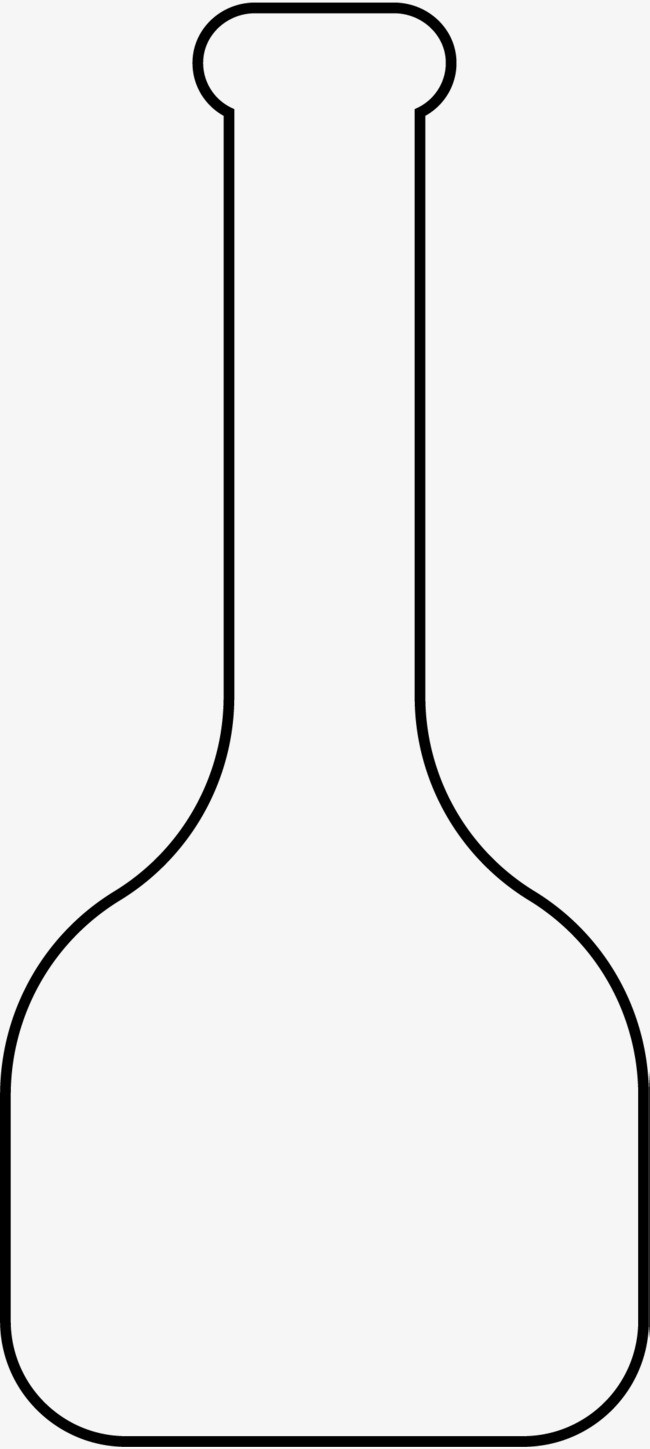 黑色线条手绘碎酒瓶