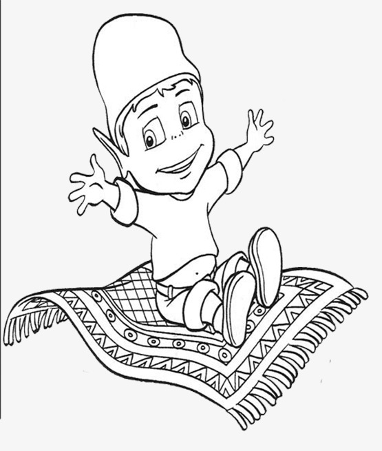 坐魔法飞毯的小男孩素材图片免费下载_高清png_千库网(图片编号9351351)