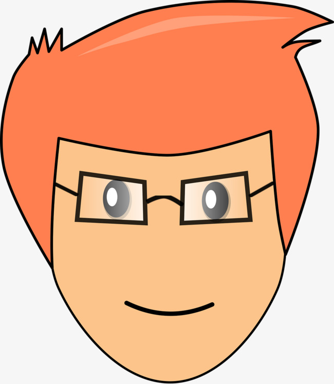 卡通简笔画男人头像png