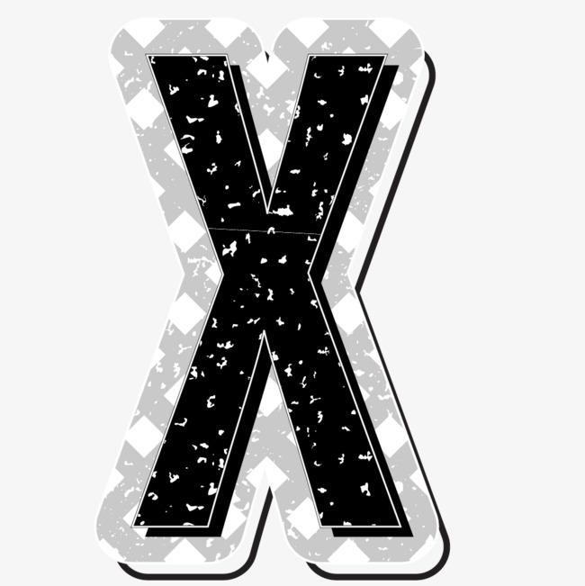黑色创意英文字母x