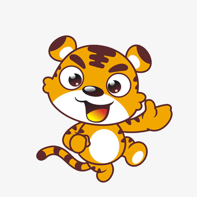 可爱 俏皮 活泼 卡通虎 幼虎 老虎头装饰 动物 卡通老虎头免扣素材