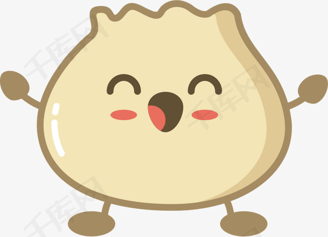 卡通可爱的小包子元素