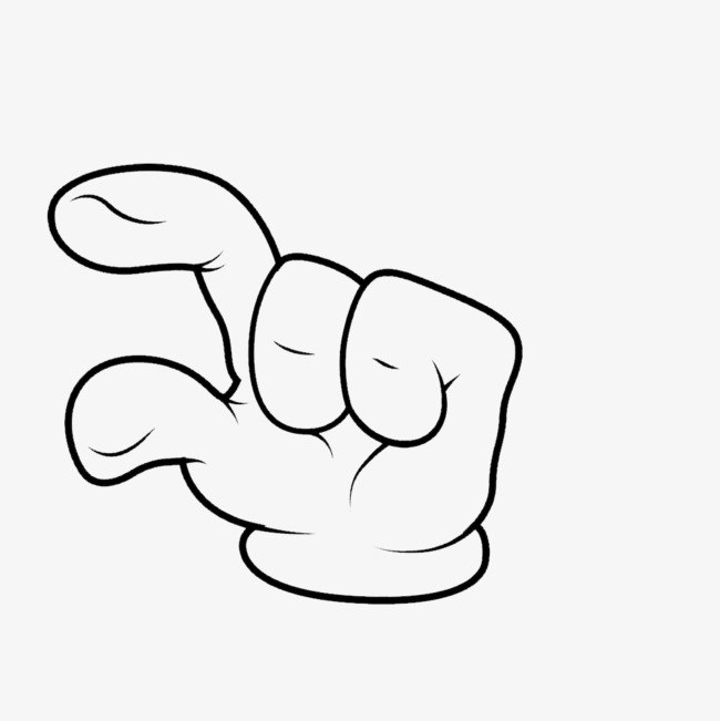 手指的语言卡通手指指引大拇指食指中指手指标识手指表情