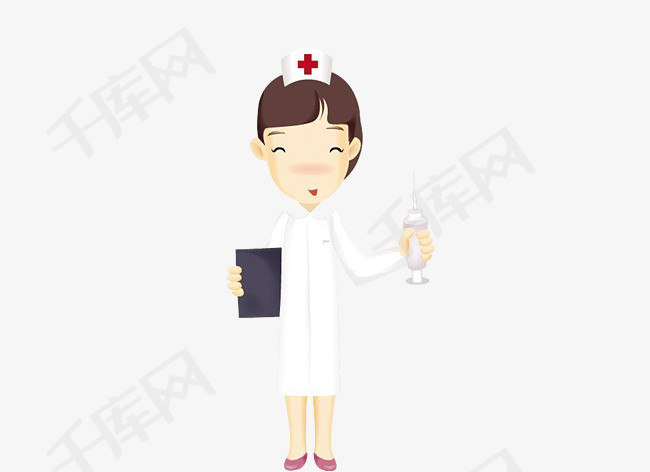 白色衣服的卡通医生