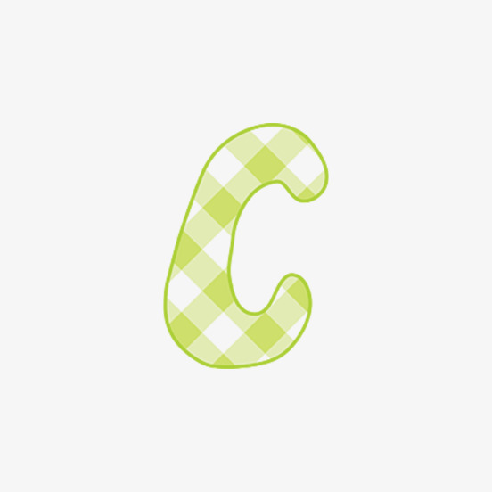 方格布艺英文字母c