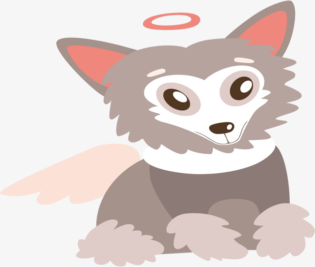 矢量卡通手绘狼狗素材图片免费下载_高清psd