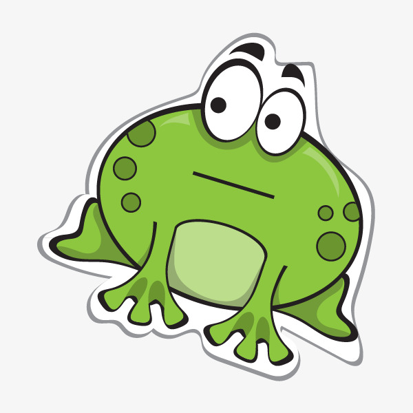 绿色卡通版可爱的青蛙