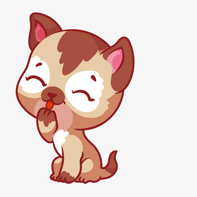 手绘卡通可爱小猫