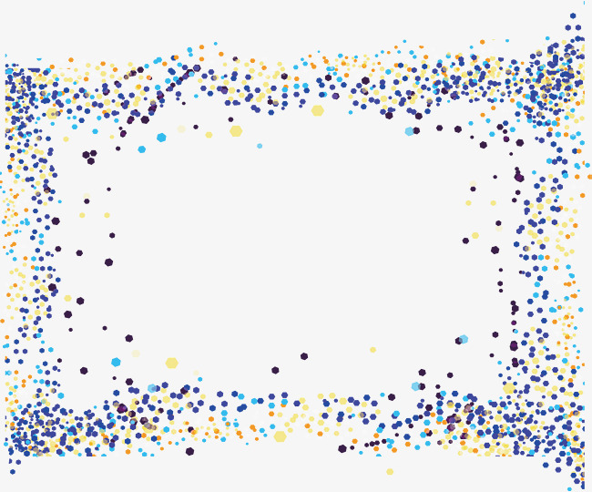 多彩波点节日花纹边框素材图片免费下载_高清