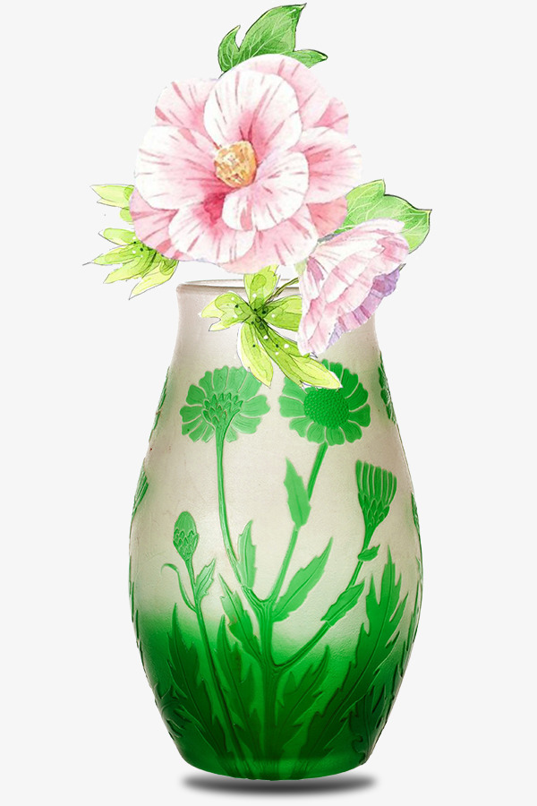手绘创意插花花瓶装饰