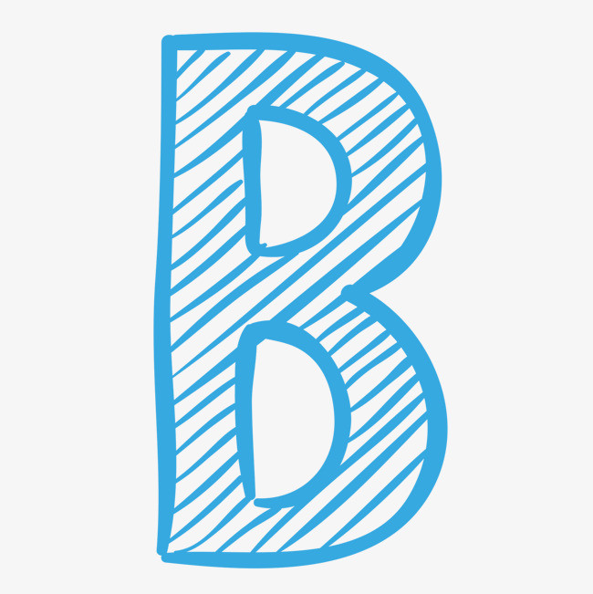 炫酷科技线条英文字母b【免抠元素png】-90设计网