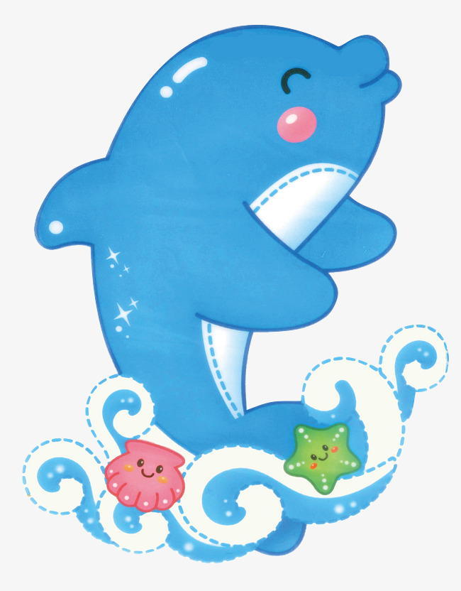 卡通可爱小海豚设计素材图片免费下载_高清p