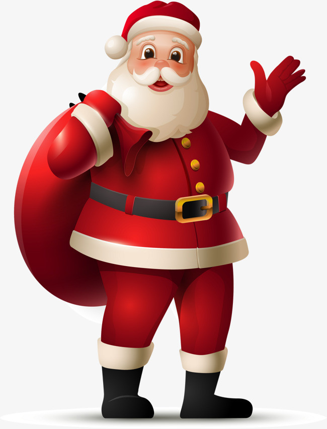 圣诞节红色卡通圣诞老人png素材下载_高清图片png格式