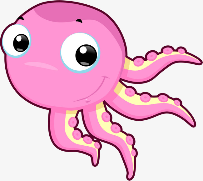 可爱呆萌粉色章鱼素材图片免费下载_高清png