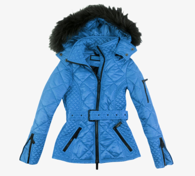 蓝色女装保暖衣服棉袄实物素材图片免费下载_