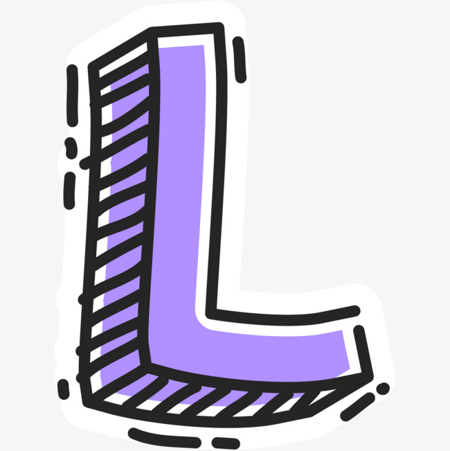 创意卡通装饰英文字母l