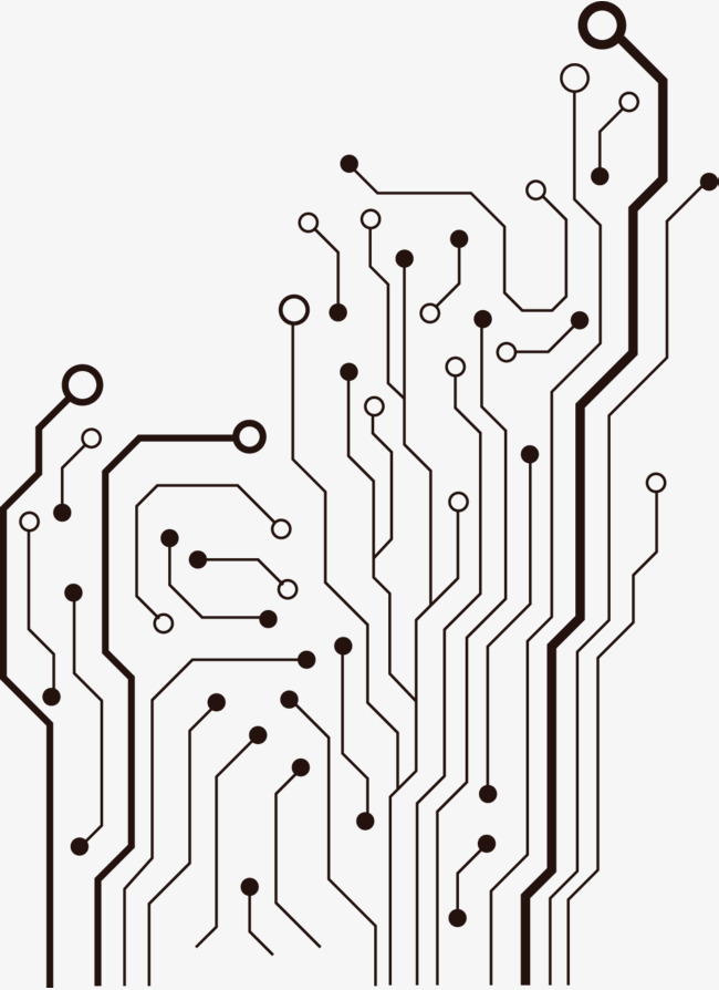 黑色电路线路图素材