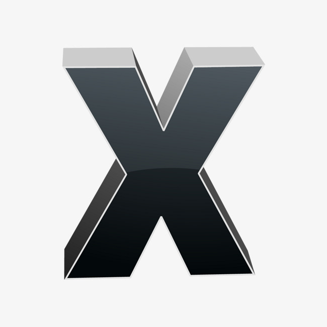 创意装饰英文字母ppt制作字母x