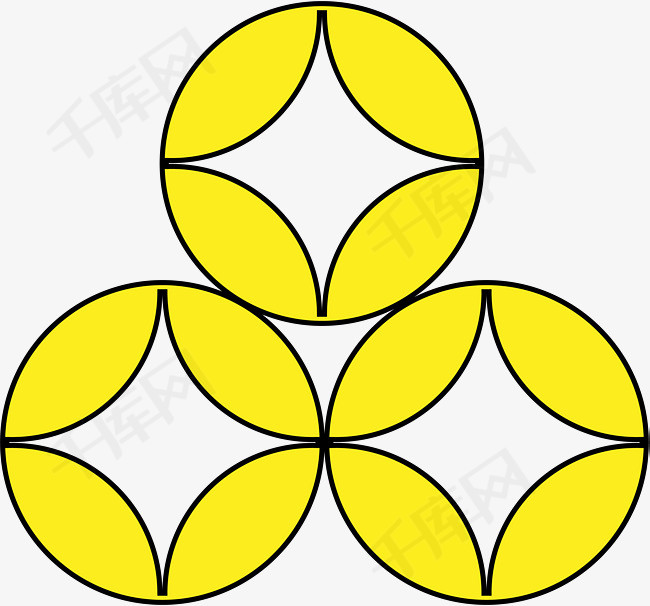 卡通手绘铜钱简笔画