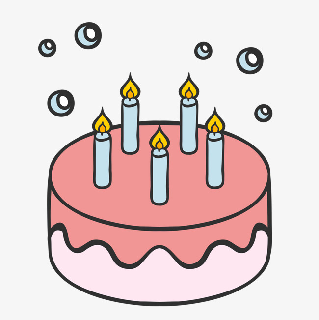 生日蛋糕可爱小气泡