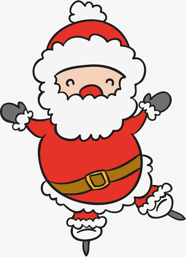 18:22 90设计提供高清png素材免费下载,本次红色欢呼卡通圣诞老人作品