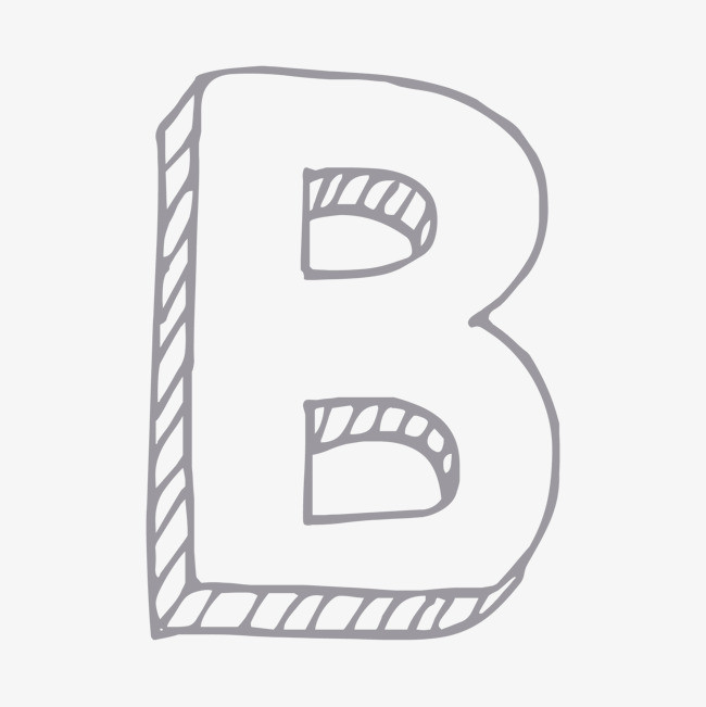 卡通英文字母字体b