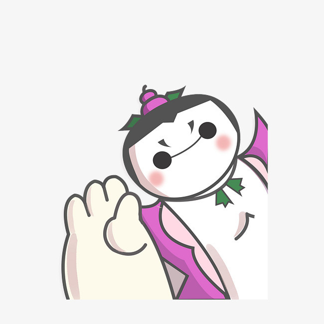 卡通小白紫娃素材