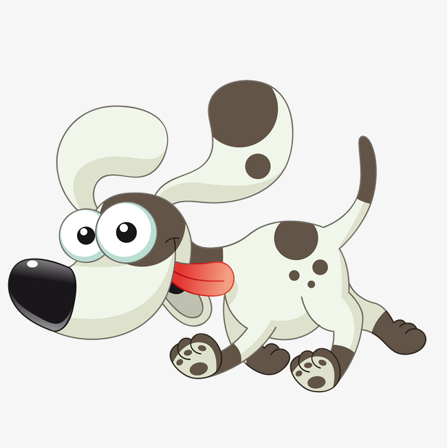 卡通奔跑的小狗免抠图素材图片免费下载_高清