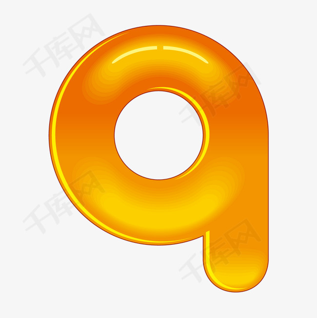 创意卡通装饰英文字母手绘字母q_艺术字设计_千库网