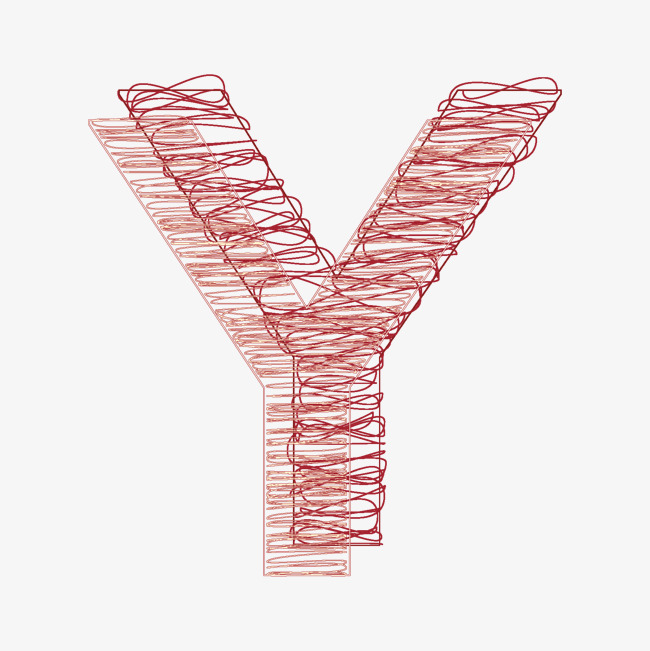 创意卡通装饰英文字母手绘字母y