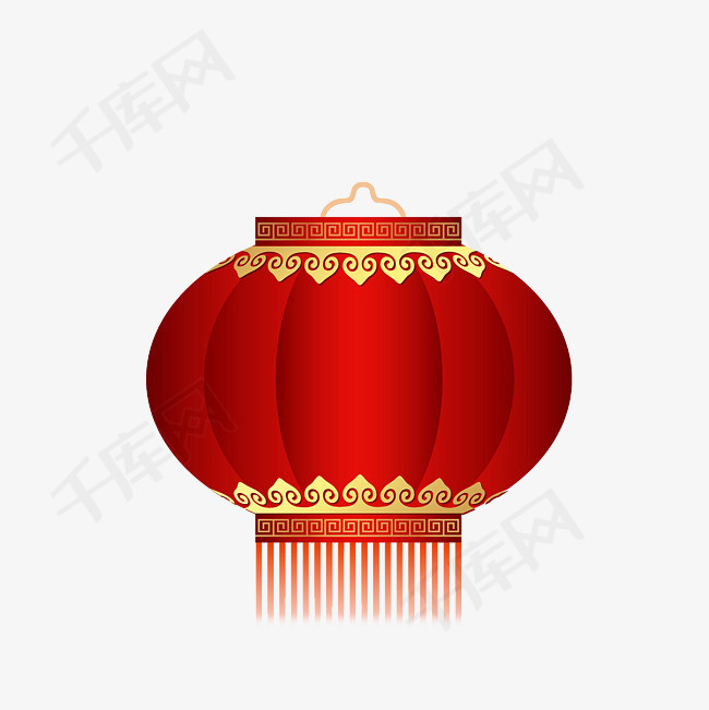 手绘春节大红灯笼素材图片免费下载_高清png_千库网