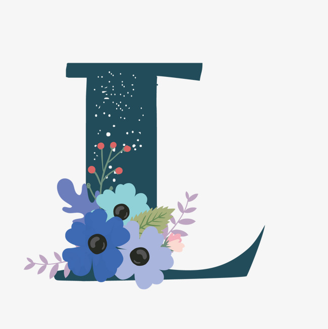 卡通英文字母l艺术字