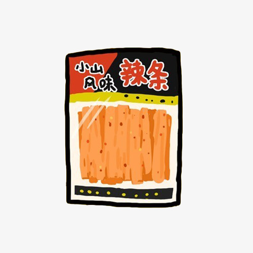 卡通插画风味辣条小吃免抠素材图片免费下载_高清png