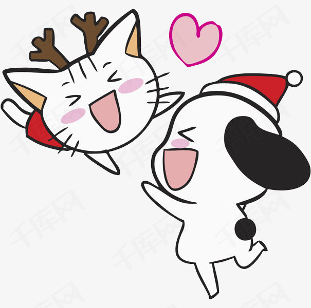 卡通可爱动物的爱情免抠图素材图片免费下载_高清png