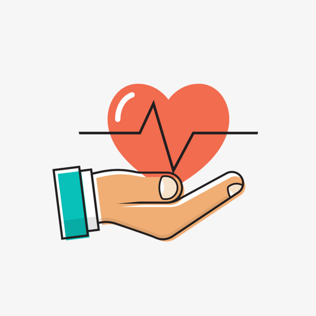 可爱卡通风格爱心手型手势装饰图案