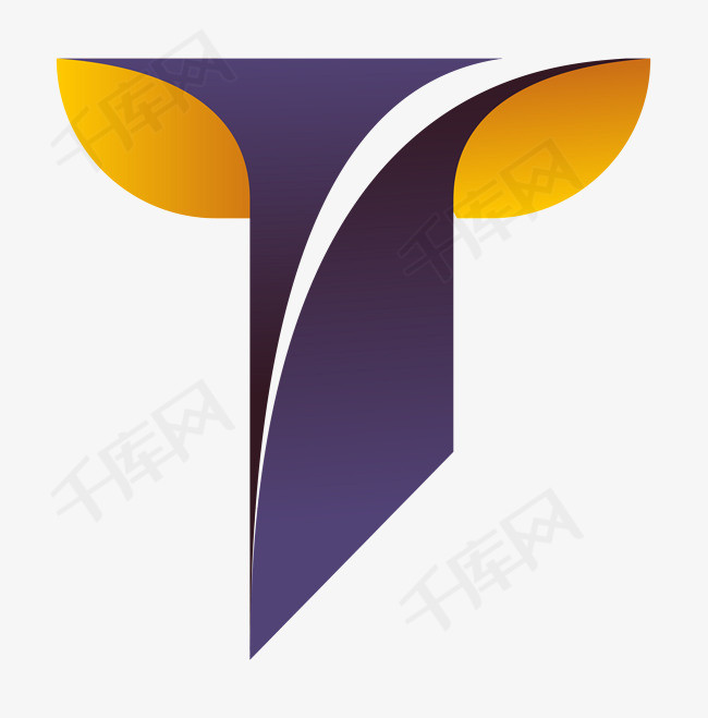 logo字母设计彩色立体t型_艺术字设计_千库网