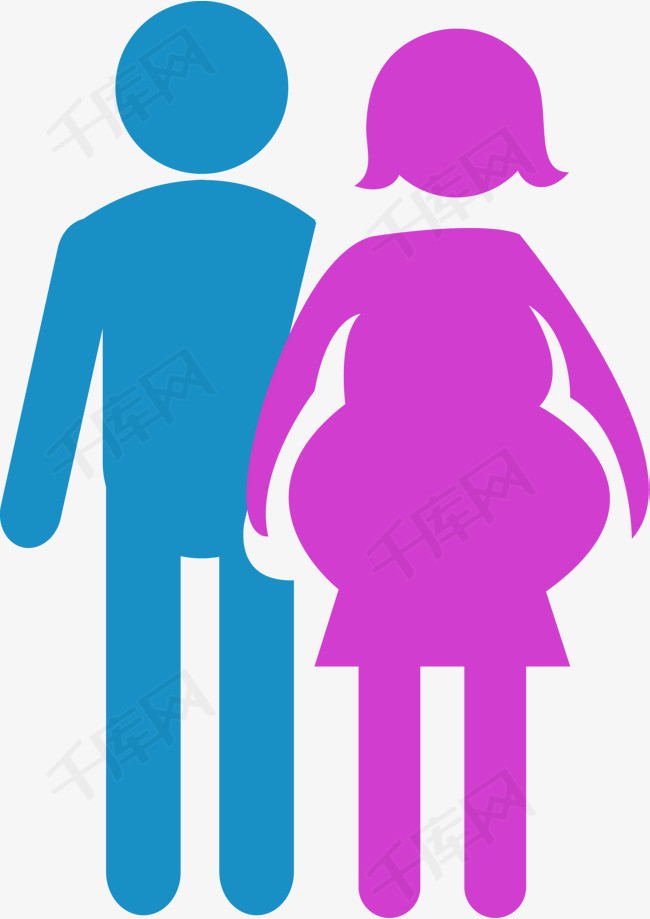 卡通孕妇人物素材图