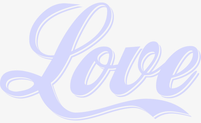 紫色创意love艺术字