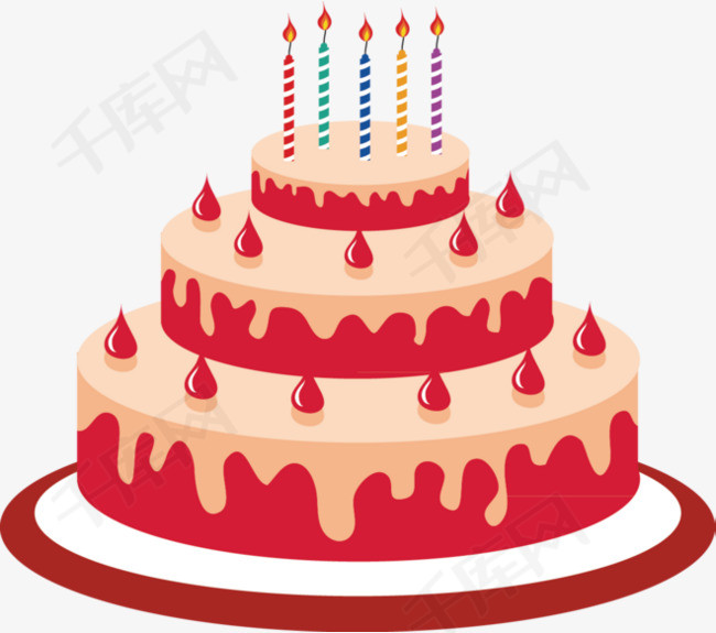 生日蛋糕png素材的素材免抠生日蛋糕卡通烘焙蛋糕店庆祝生日海报创意