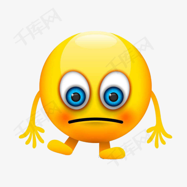 可爱3d卡通风格沮丧表情矢量图案