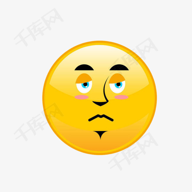 沮丧伤心表情卡通风格人物矢量图案
