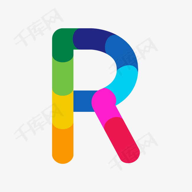 卡通手绘英文字母r