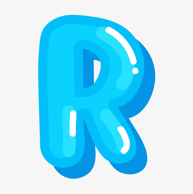卡通手绘英文字母r